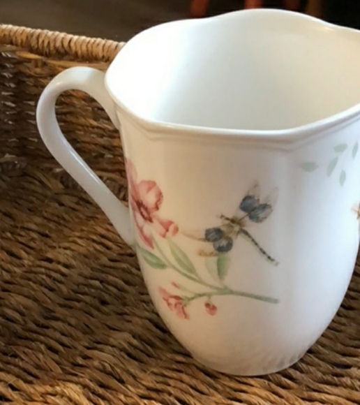 2 Lenox Butterfly Meadow Porcelain Tea Coffee Mugs - Picture 2 of 5